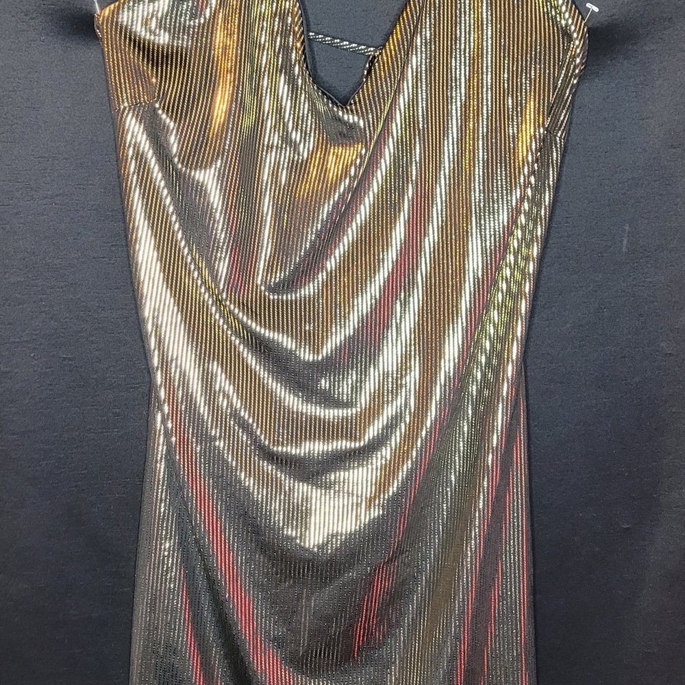Metallic Gold Evening Dress